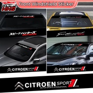 Citroen Car Front Windshield Sticker Sunshade Black Decorative Pull Flower Stickers For Citroen c4 C