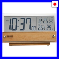 Seiko Clock SQ782B, a digital alarm clock with radio-controlled movement, calendar, temperature and 