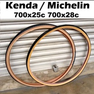 700X25C 700X28C 700 Yellow Edge Tyre Tayar Tube Kenda Michelin Dynamic Classic Fixie Sport Road Bike Bicycle