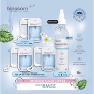 🔥HOT SELLING🔥 [BLOSSOM] Hand Sanitizer Pocket Spray Set &lt;50ML * 3 + 330ML&gt; NON-Alcohol