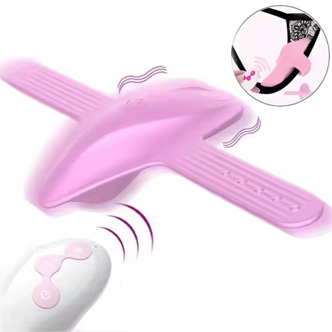 Wearable Panty Vibrator Adjustable Size with Remote Control Mini Butterfly G-spot Clitoral Vibrator 