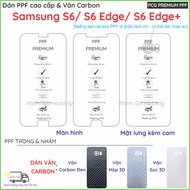 PPF & Skin Carbon sticker for Samsung S6 Edge Edge+ Plus S4 S Zoom Wave II S8530 S8500 S5830 for scr