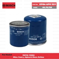 0986AF0351 Bosch oil filter for Hilux, Camry, Alphard, Hiace, Estima (90915-YZZD2)