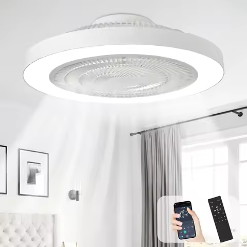Nordic Macaron Ceiling Fan Lamp 110V/2202V For Home Living Room Bedroom Dining Room Lighting Fixture