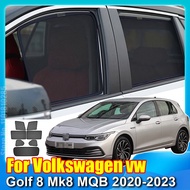 For Volkswagen VW Golf 8 Mk8 MQB 2020-2023 Magnetic Car Sun Shade Accessori Window Windshield Cover 