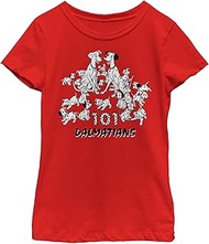 Disney Little, Big 101 Dalmations Dalmatian Group Girls Short Sleeve Tee Shirt