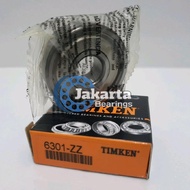 BEARING 6301 ZZ / 6301ZZ / 6301 2Z ORIGINAL TIMKEN IRON CAPC3 12X37X12