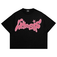 Genesis Conspiracy - Boxy Oversized Unisex Black Feather T-shirt - Cutton Combed 20s