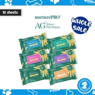 [As Low As $0.85 Each] Nurture Pro AG+ Silver Pet Wipes (10 sheets/pack)