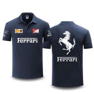 2025 F1 Shirt Racing Suit Ferrari F1 Polo Shirt for Men Women 100%Cotton Summer Ferrari F1 Collar Ts