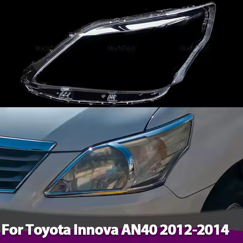 Car Front Headlight Lens Cover for Toyota Innova AN40 2012 2013 2014 Left and Right Clear Lamp Hood 