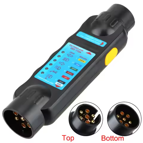 7 Pin Plug Socket Diagnostic Tools 12V Trailer Tester Car Towing Light Tester Caravan Towing Tow Bar