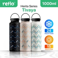 Reflo Thermos Insulated 1000ml Tumbler Water Bottle BPA Free Tumbler Botol Tahan Sejuk Panas Tivaya