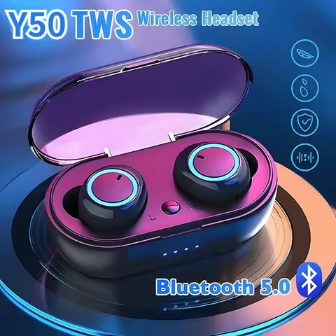 Y50 TWS Bluetooth Earphones Wireless Headset IPX7 Waterproof Deep Bass Earbuds True Wireless Stereo 