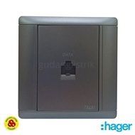 Hager Stop Kontak Data Cat5 1G 10088 Outlet Data RJ45 Cat5 1 Gang