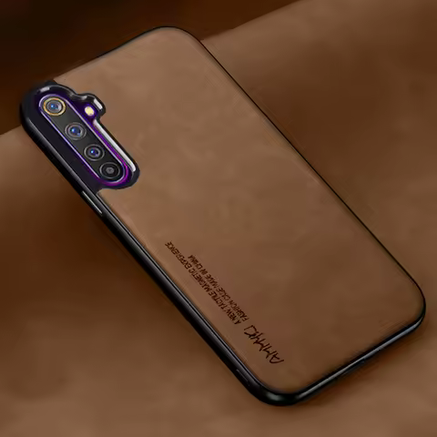 Hot Fashion Case For OPPO Realme 5 6 Pro TPU Silicone Cover Soft Pu Leather Case For OPPO Realme 5 6