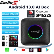 ส่งจากศูนย์ไทยครับ Carlinkit CarPlay Ai กล่องทีวีไร้สาย Android 13 8+128GB QCM 8-Core 6225 Android