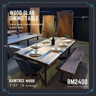 MEJA MAKAN KAYU BALAK DINING TABLE WOOD SLAB