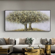 Modern abstract painting of testure tree