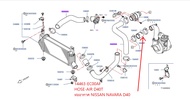 ท่ออากาศ NISSAN NAVARA D40 14463-EC00AF HOSE-AIR D40T