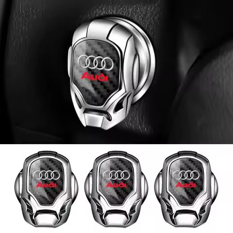 New 1pcs Car Engine Start Stop Switch Button Cover Sticker For Audi A3 8L 8V 8P A4 B5 B6 B7 B8 A5 A6