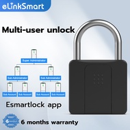 Multiple personnel Fingerprint Padlock With Key Smart HDB Door Lock Outdoor Waterproof Digital Padlo