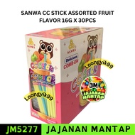 *Halal* SANWA CC STICK ASSORTED FRUIT FLAVOR 16G X 30PCS HALAL JM5277