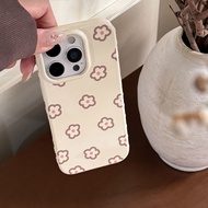 Phone Case Suitable for iPhone 12 13 14 15 16 17 Pro max Line Small Flower Shock-resistant Shock-pro