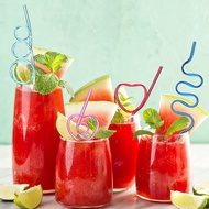 Creative Colorful Crazy Curly Loop Plastic Drinking Straws For Birthday Party Bar Z2h7