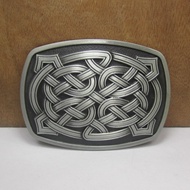 BuckleClub retro zinc alloy celtic knot cowboy jeans gift belt buckle FP-03503 pewter finish 4cm width loop drop shipping