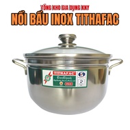 430 STAINLESS STEEL POT WITH TITHAFAC BOTTOM, Multi-purpose hot pot, porridge, soup pot, high qualit