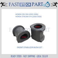 1SET 2PCS FRONT STABILIZER BUSH 27MM - 51306-S7B-014 HONDA CRV S9A (2002-2006) / STREAM S7A RN1 RN3(