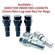 12mm Allen Key for Inner Hex Lugnuts / Wheelnuts