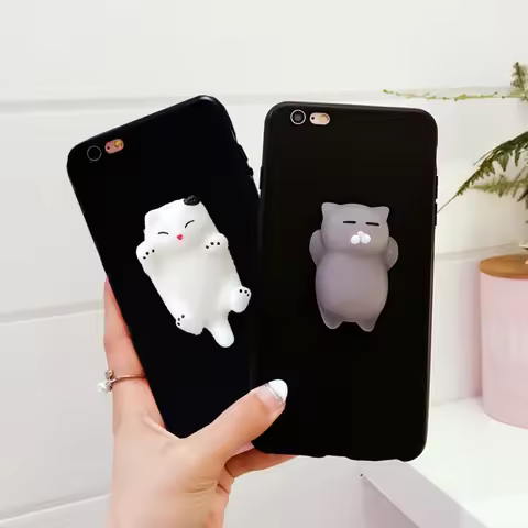 Squishy 3D Cartoon Lucky Cat Case For Xiaomi Redmi 15C 14C 14R 13C 12C 12 4G 11A 9A 9C 9T 10C 10A Ca