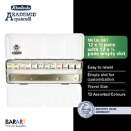 SCHMINCKE Metal Set 12 x ½ pans with 12 x ½ pans empty slot (No. 75412)