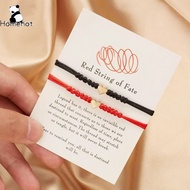 Heart Red Rope Lucky Bracelet Couple Adjustable Bracelet Friendship Good Meaning Woven Bracelet HT