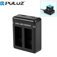 PULUZ USB Dual Port Slot Double Charger For Gopro Hero11 Black / HERO9 Black / HERO10 Black Action Camera Accessory