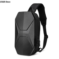 LSAA Store Ozuko กระเป๋าสะพายข้างสำหรับผู้ชายกระเป๋าแมสเซ็นเจอร์สำหรับการเดินทางเปลือกแข็งกระเป๋าคาด