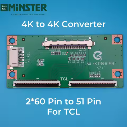 For TCL LVDS Adapter Converter Board Card Plate 4K 2 X 60 Pin to 4K 51 Pin LCD LED TV Screen Display