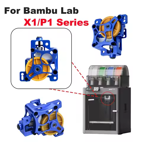 For Bambu lab P1/X1 Series Upgrade CNC Metal Extruder Unit Hardened Steel Extruder For P1S P1P For B