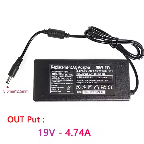 19V 4.74A 90W AC-DC Laptop Power Adapter Charger For ASUS Toshiba/Lenovo Adapter A46C X43B A8J K52 U
