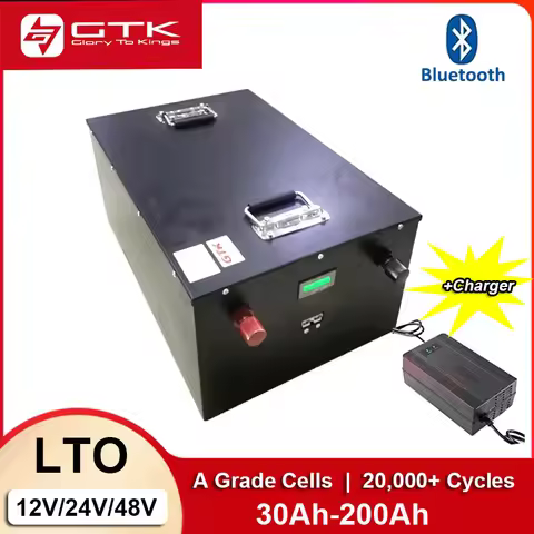 12V 24V 48V 100Ah 30Ah 60Ah 80Ah 120Ah 150Ah 200Ah Lithium Titanate LTO Battery Bluetooth for home S