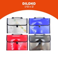 DILOKO 12-Pocket Document File A4 Size Strong Durable Can Hold 250 Documents. DF047
