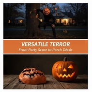 Piqging Realistic Halloween Pumpkin Mask for Costume & Haunted House VN
