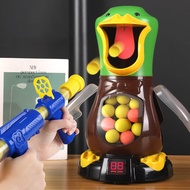 Hungry Shooting Duck Toys 98K Pistol Air-powered Gun Soft Bullet Ball Scoring Battle Games With Ligh