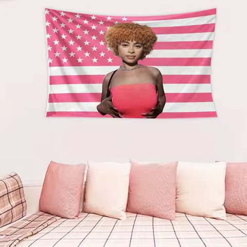 I-Ice Spice Tapestry Flag Wall Tapestry Ice Spice Ice Spice American Flag I-Ice Spice American Flag 