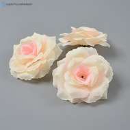 10pcs Bright Color Fake Rose Heads Multifunctional Decorative Fake Flowers