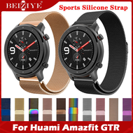 สายนาฬิกาสมาร์ทตาข่ายห่วงแม่เหล็กสแตนเลสนาฬิกาวง for Xiaomi Huami AMAZFIT GTR 42mm 47MM Watch Replac