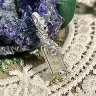 能量水晶項鍊-阿爾達-黃柱石、水晶靈擺項鍊、藝術編織、編織項鍊