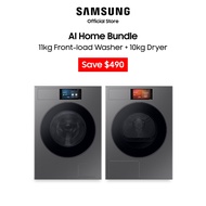 [AI Home Bundle] Samsung WW11DB9B84GDSP 11kg Washer + DV10DB94A0GDSP 10kg Dryer